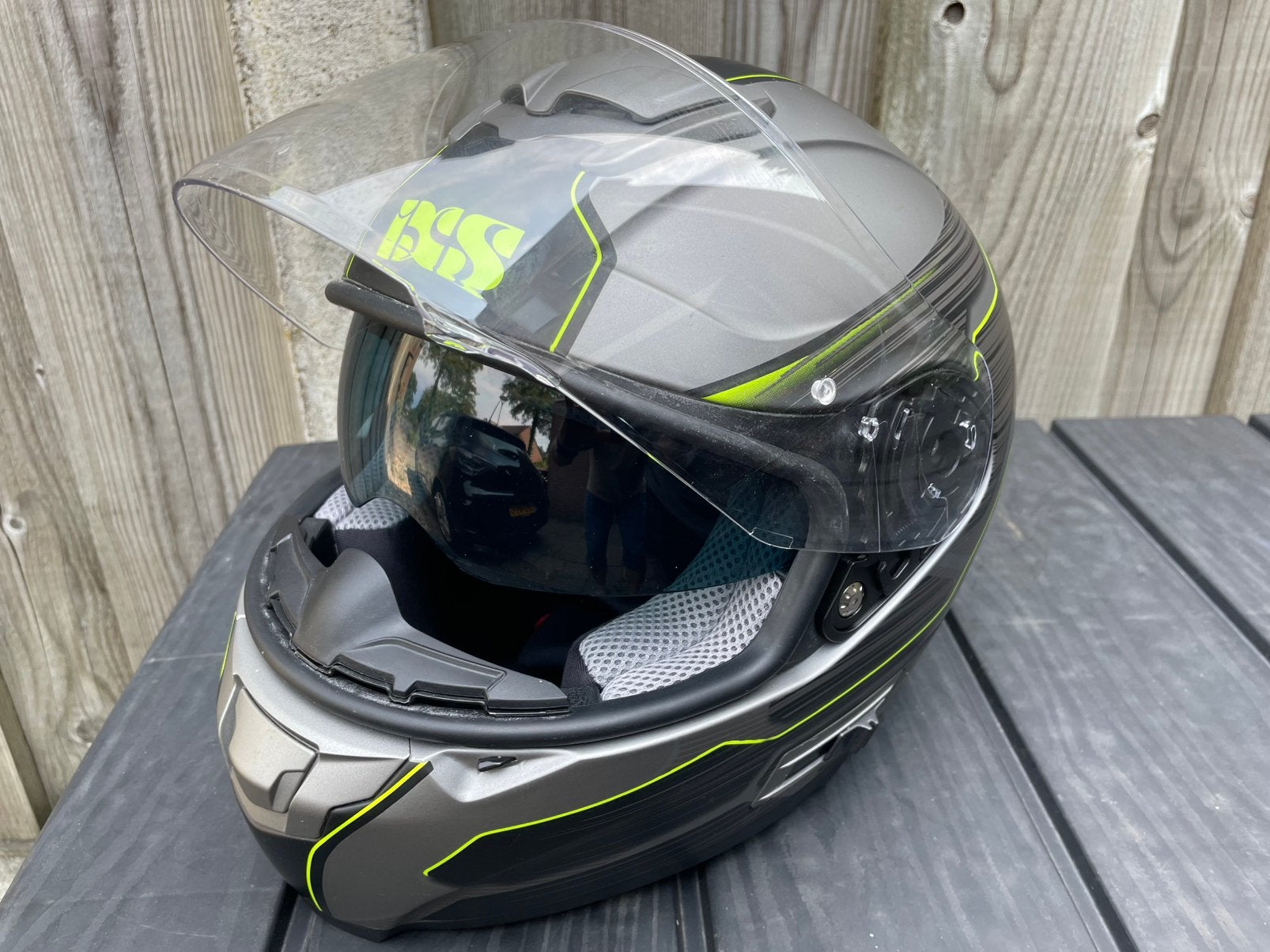 IXS Motor helm  HX 215 maat S met zonnevizier en tas, Overige merken, Ophalen of Verzenden, Integraalhelm, S