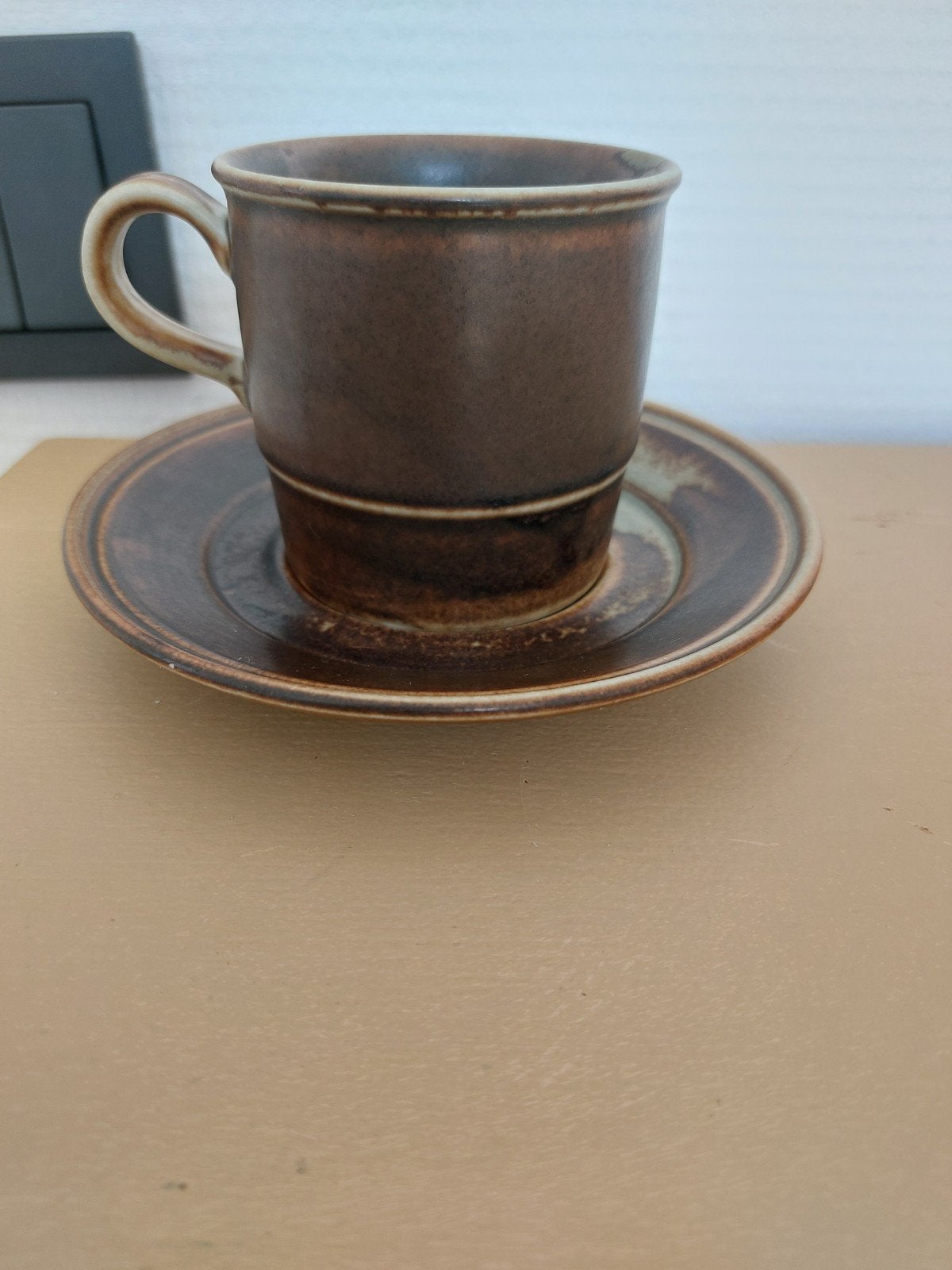 Antiek servies 6x kop en schotels Porsgrund Noorwegen., Ophalen
