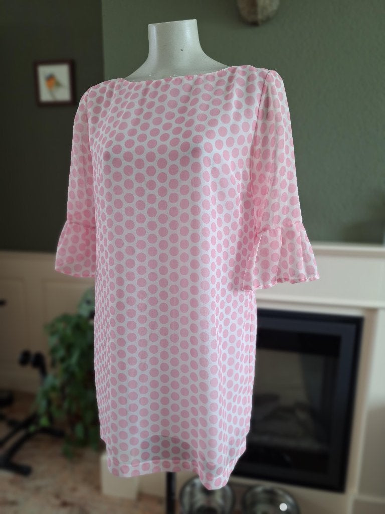 Due Amanti prachtige roze stippen top 40 M, Kleding | Dames, Maat 38/40 (M), Verzenden, Zo goed als nieuw, Korte mouw