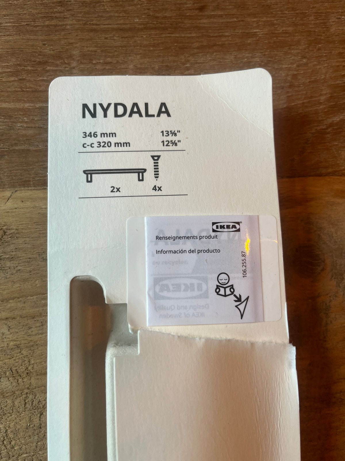 IKEA Nydala handgrepen 1 stuk zwart, Ophalen of Verzenden, Nieuw, Overige materialen, Overige typen