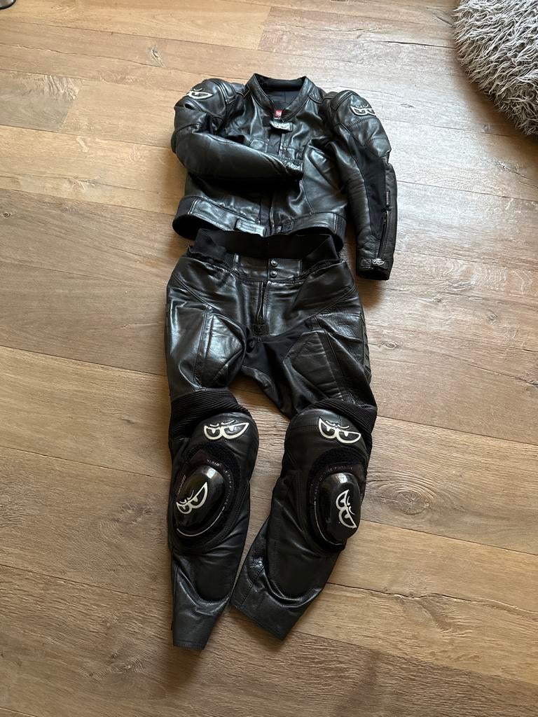 Berik 2-delig lederen motorpak - Maat 48, Motoren, Kleding | Motorkleding, Ophalen of Verzenden, Tweedehands, Heren, Combipak