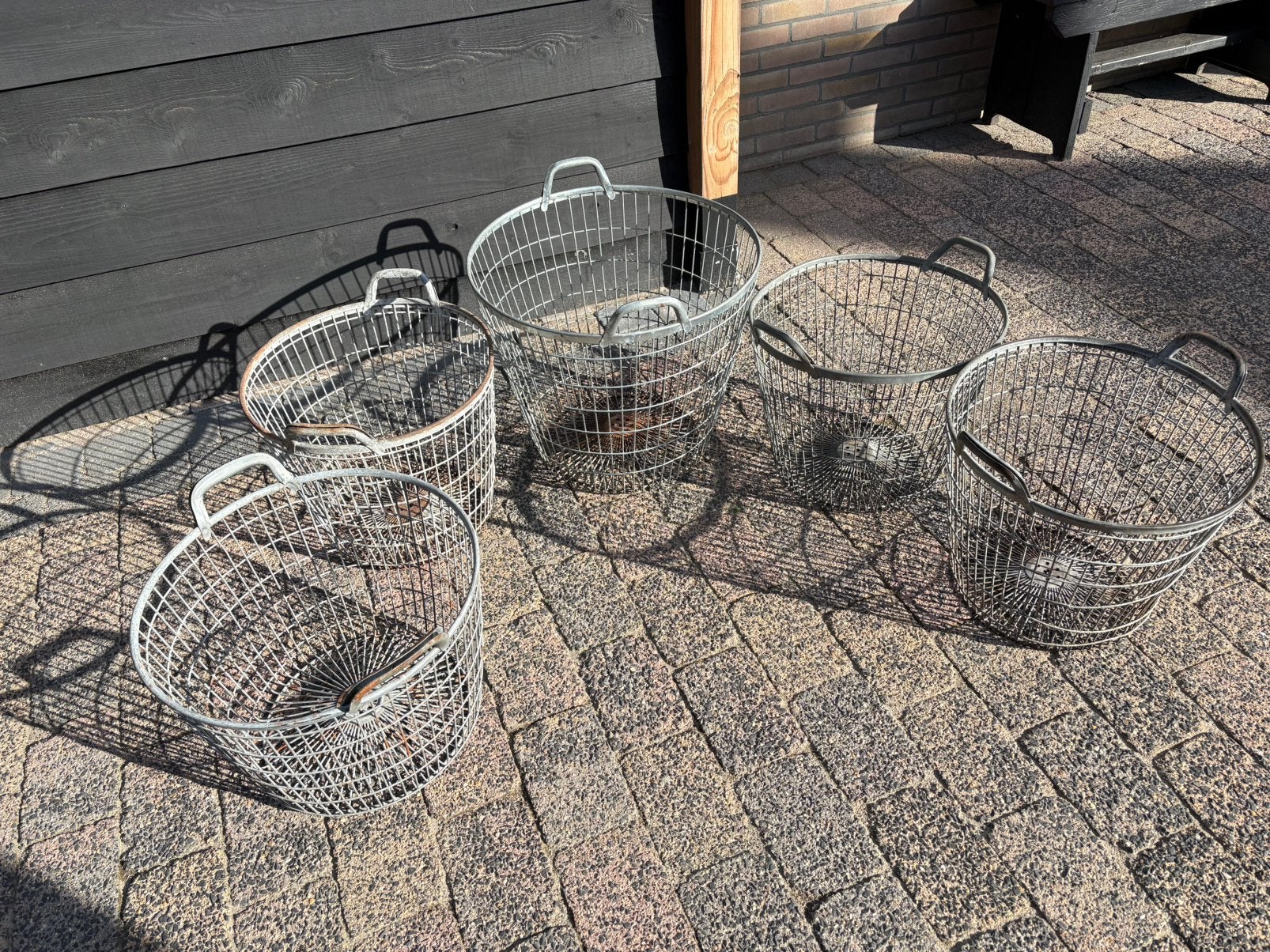 5 nog heel mooi aardappel manden, Huis en Inrichting, Woonaccessoires | Schalen en Manden, Ophalen, Zo goed als nieuw, Rond, Riet