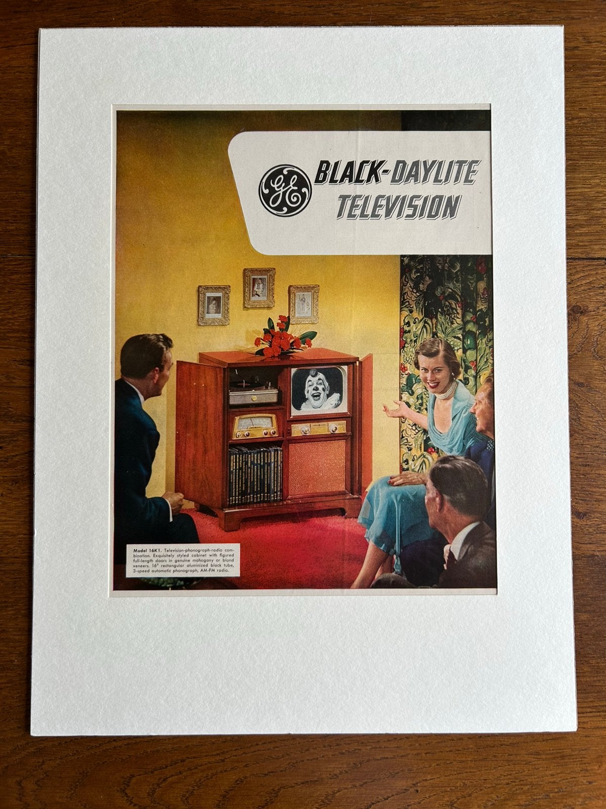 Vintage tijdschrift advertentie - Black-Daylite Television, Ophalen of Verzenden, Huis en Inrichting