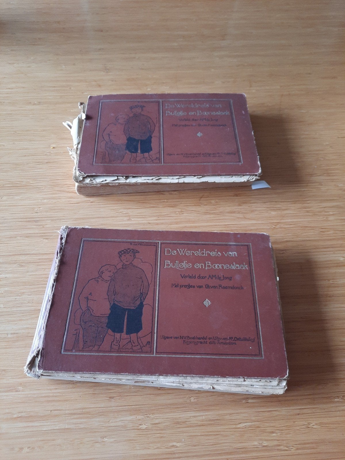 De wereldreis van Bulletje en Boonestaak, 2 boeken, Antiek en Kunst, Antiek | Boeken en Bijbels, Ophalen of Verzenden