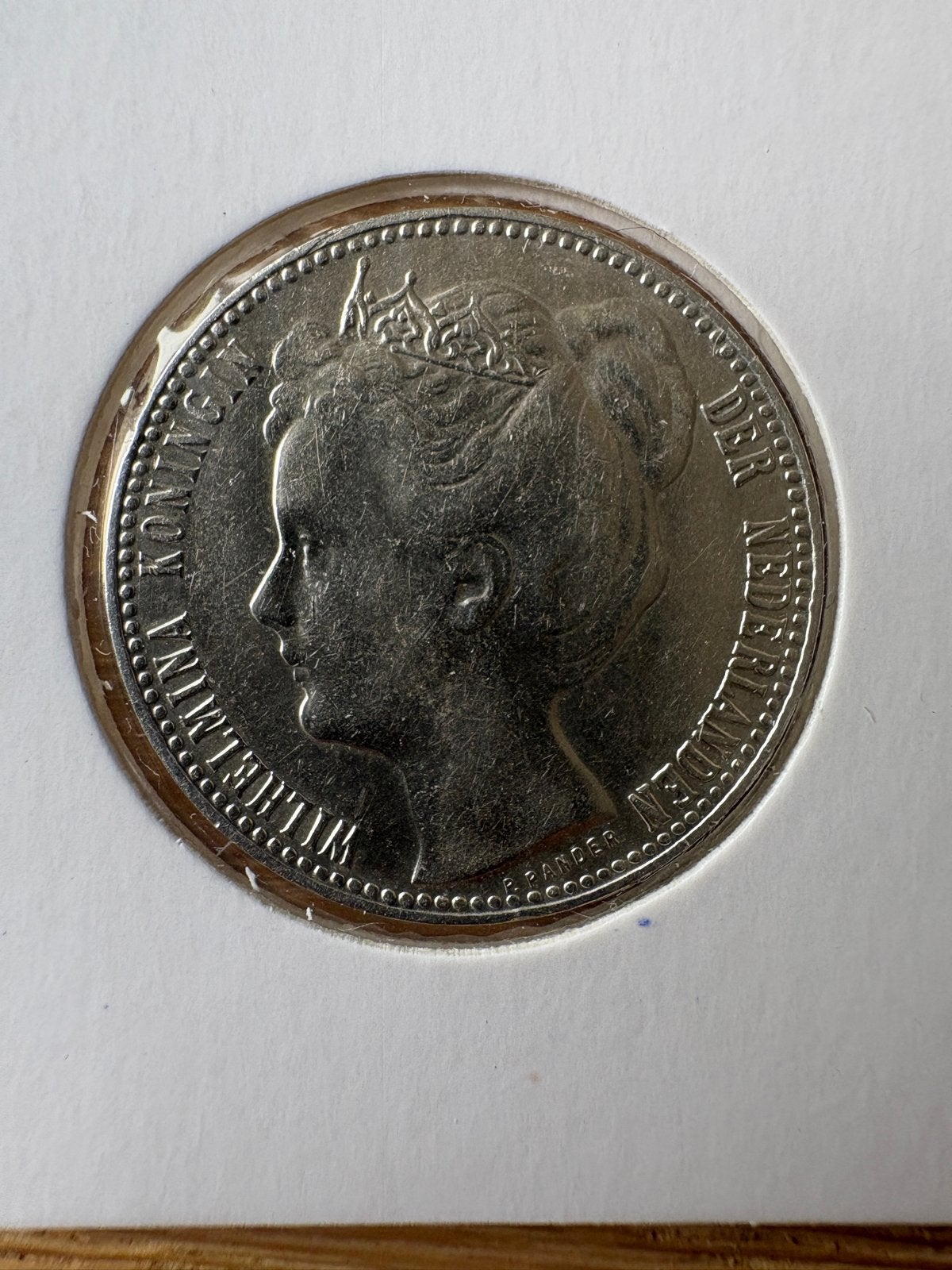Zilveren 1 Gulden Koningin Wilhelmina 1908, Postzegels en Munten, Munten | Nederland, 1 gulden, Zilver, Ophalen of Verzenden, Koningin Wilhelmina