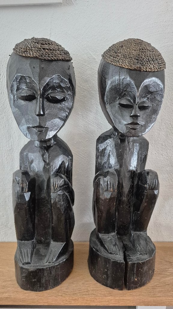 Afrikaanse beelden 2x  +/- 50 cm hoog, Ophalen