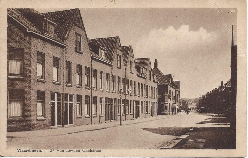 Vlaardingen (Z.H.) 2e Van Leyden Gaelstraat, gelopen 1930, Ophalen of Verzenden, 1920 tot 1940, Gelopen, Zuid-Holland
