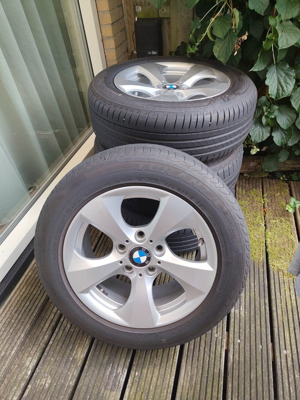 BMW velgen met zomerbanden 205/60R16 92W, Auto-onderdelen, Banden en Velgen, Ophalen, Gebruikt, 16 inch, Banden en Velgen