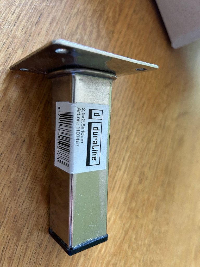 4 metalen kastpootje 10 cm hoog van Duraline, Ophalen of Verzenden, Gebruikt
