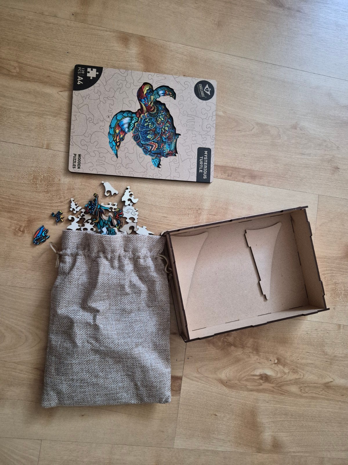 houten puzzel schildpad, Hobby en Vrije tijd, Ophalen, Minder dan 500 stukjes, Zo goed als nieuw, Legpuzzel