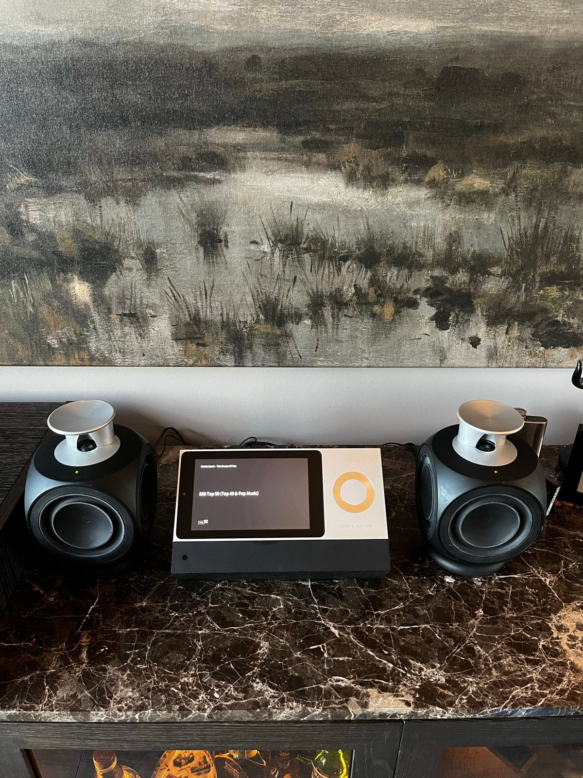 Bang & Olufsen BeoSound Moment + 2x BeoLab 3 + accessoires, Ophalen, Gebruikt, Tuner of Radio, Losse componenten