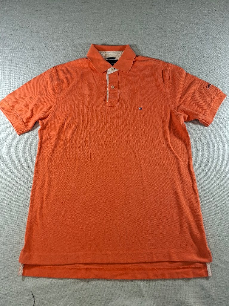 Tommy Hilfiger Polo maat M Oranje, Tommy Hilfiger, Oranje, Zo goed als nieuw, Verzenden
