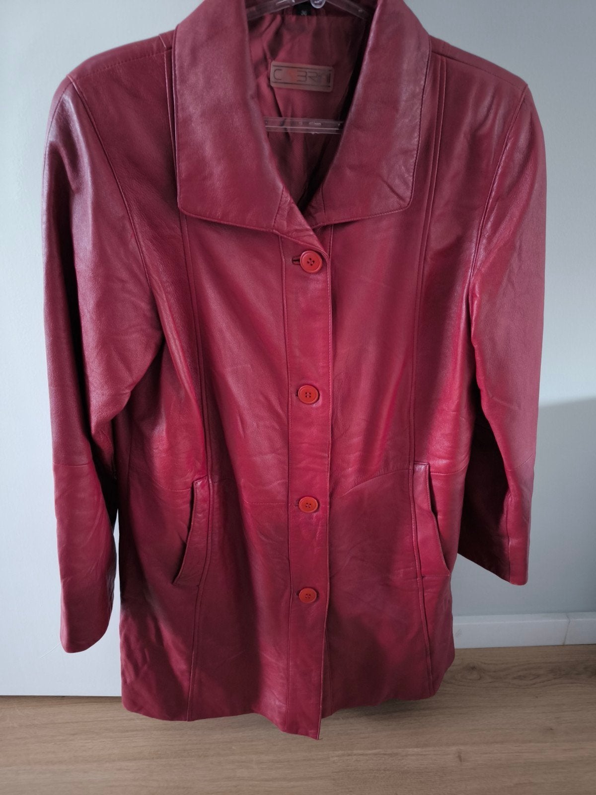 vintage leren jas Cabrini, Cabrini, Ophalen of Verzenden, Jasje, Maat 36 (S)