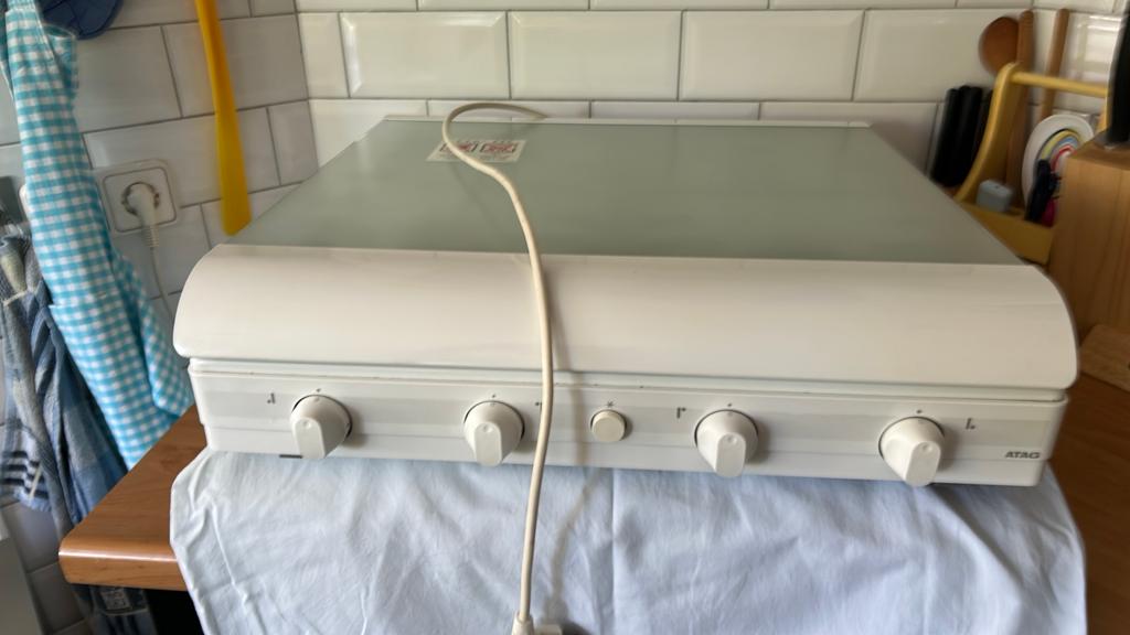 Gaskookplaat, Atag,, Witgoed en Apparatuur, Ophalen, 4 kookzones, Zo goed als nieuw, Inbouw