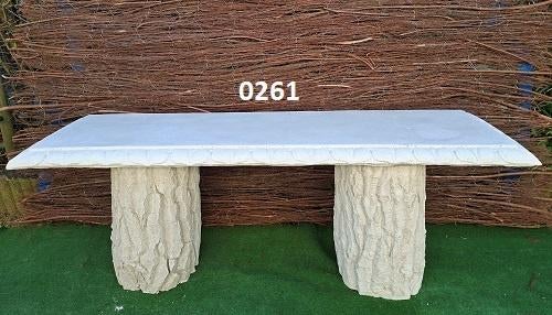 Tuinbank met boomstam zuil.  nr 0261., Ophalen, Nieuw, Overige materialen