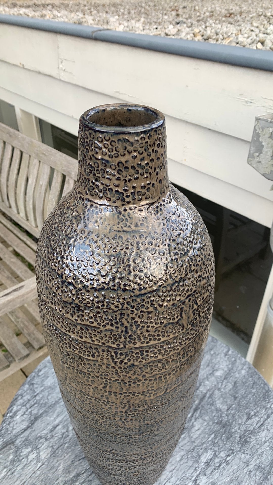 Mooie hoge vaas van aardewerk, Huis en Inrichting, Woonaccessoires | Vazen, Ophalen, Overige kleuren, 50 tot 75 cm, Aardewerk of Porselein