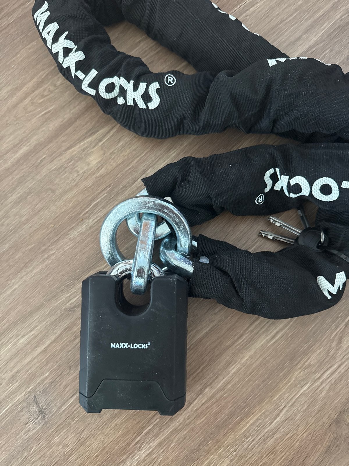 MAXX-LOCKS ART5 Kettingslot 180 cm, Fietsen en Brommers, Ophalen of Verzenden, Zo goed als nieuw, Kettingslot