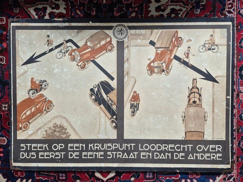 1925 Guthschmidt ANWB Oude Schoolplaat Verkeersveiligheid, Ophalen