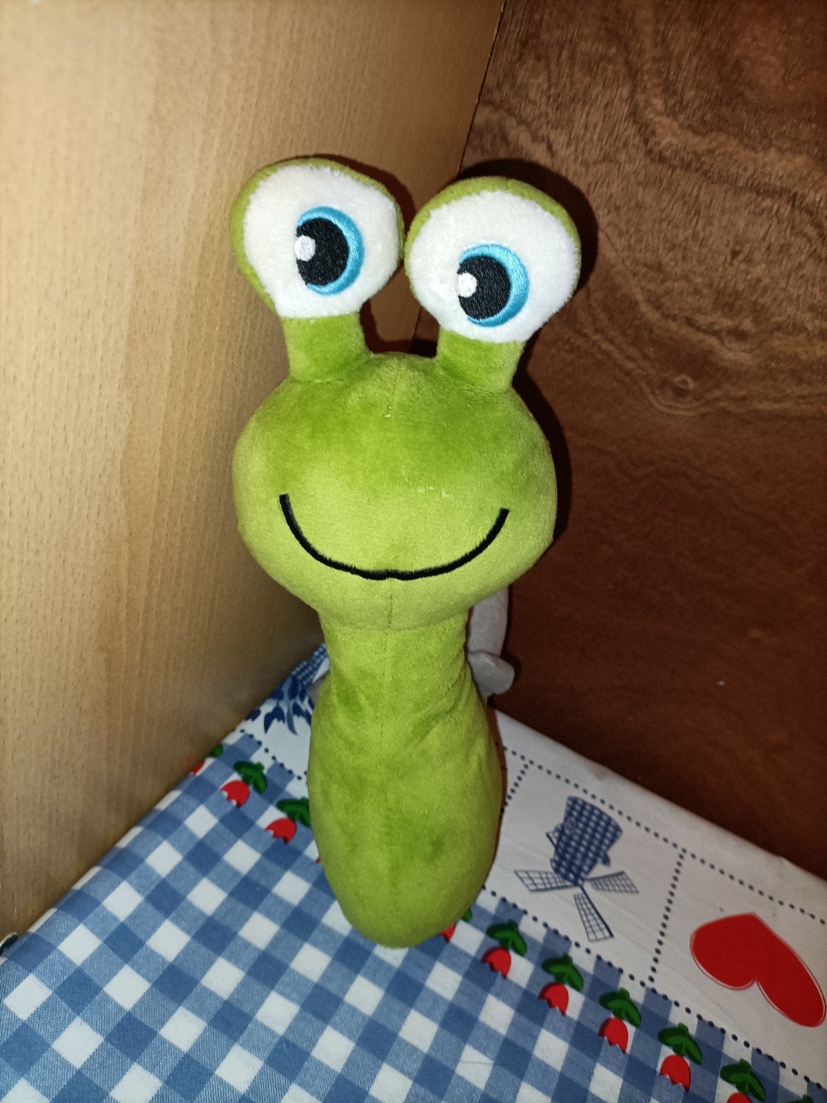 Groene slak knuffel Albert Heijn 26 cm, Kinderen en Baby's, Ophalen of Verzenden, Zo goed als nieuw, Overige typen