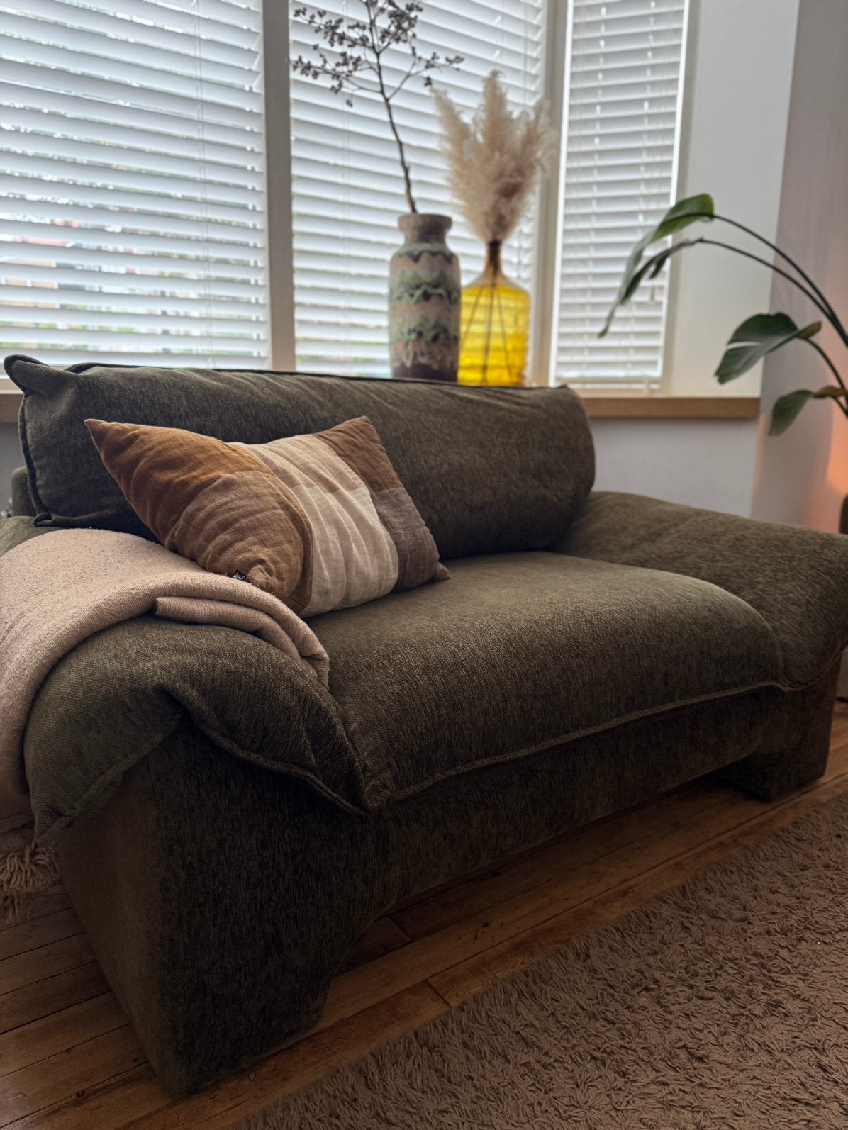 Nous living loveseat woodstock groen, Ophalen, Tweepersoons, 75 tot 100 cm, Zo goed als nieuw