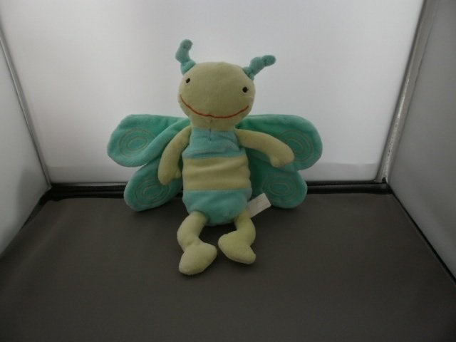 Difrax vlinder/wesp/bij mint groen/geel knisper velours 20cm, Groen, Overige merken, Overige karakters, Overige typen