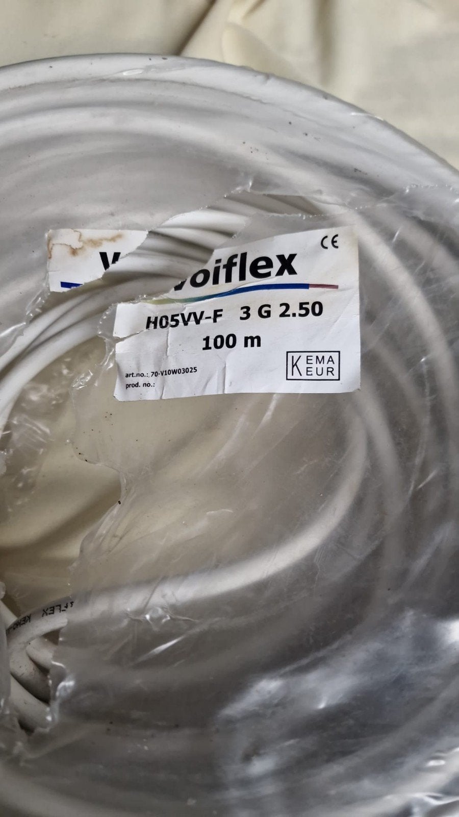 Voiflex H05VV-F 3G 2.50 100m kabel - Nieuw, Ophalen, Nieuw, Overige merken, Kabel of Snoer