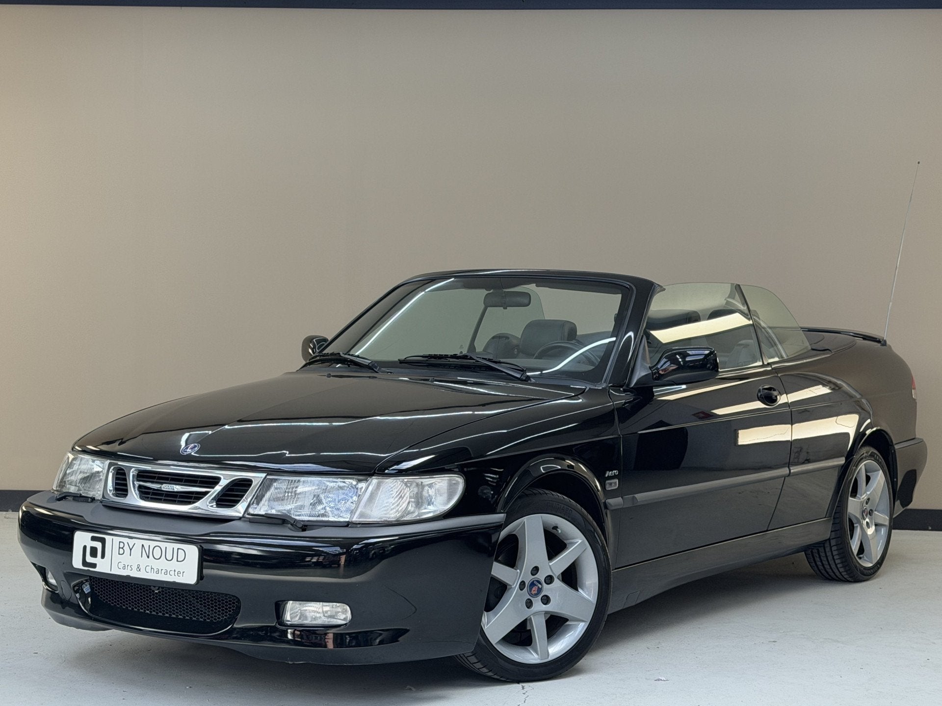 Saab 9-3 Cabrio 2.0 Turbo Aero, 205Pk, 2002, Liefhebbersauto, Gebruikt, Zwart, 4 cilinders, Cabriolet