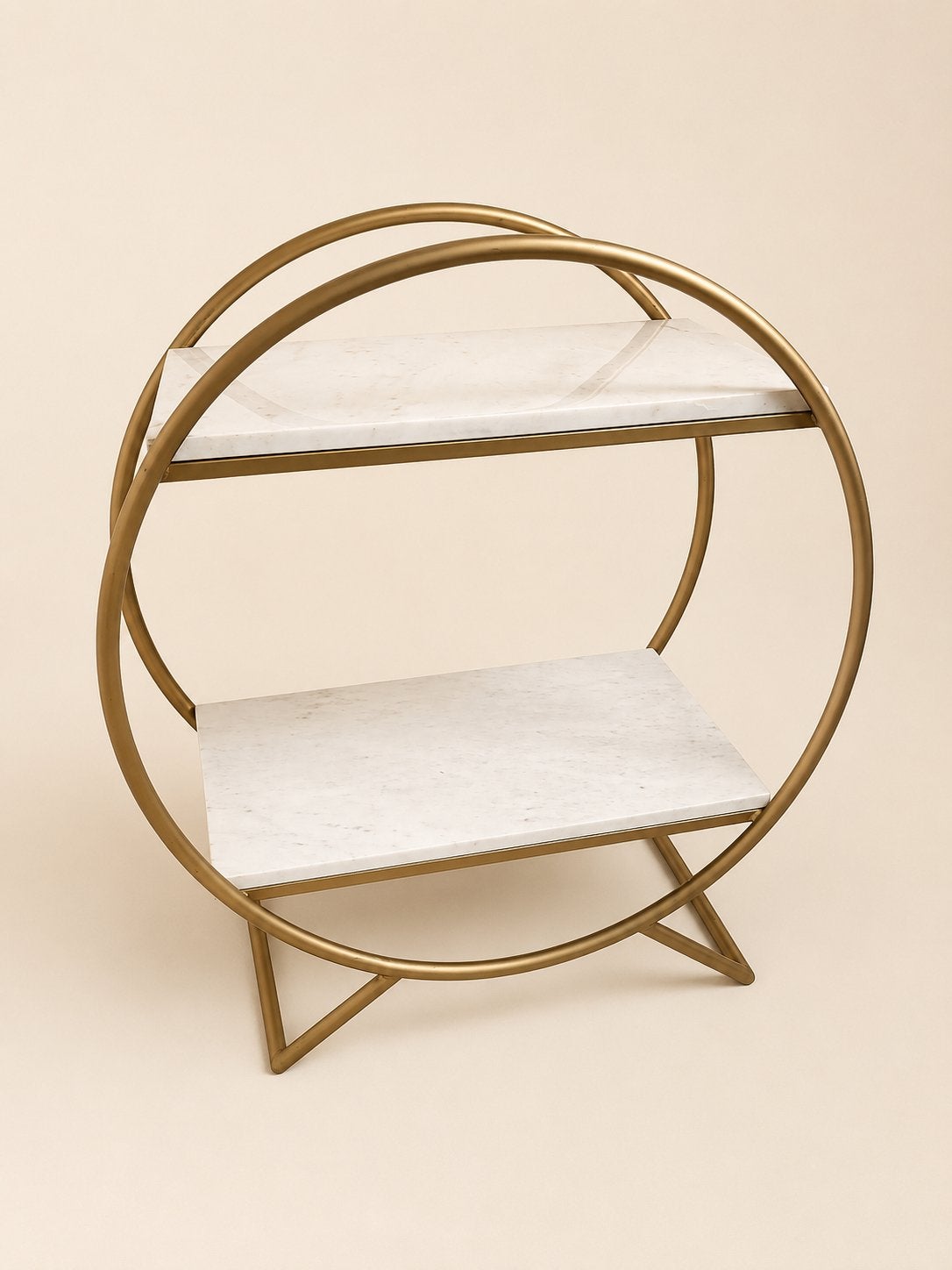Lage decoratieve kast met marmer en gouden frame, Ophalen, Zo goed als nieuw