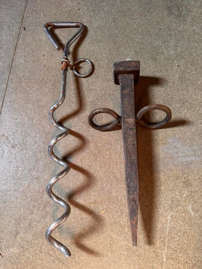 2x aanmeerpen boot, Ophalen of Verzenden