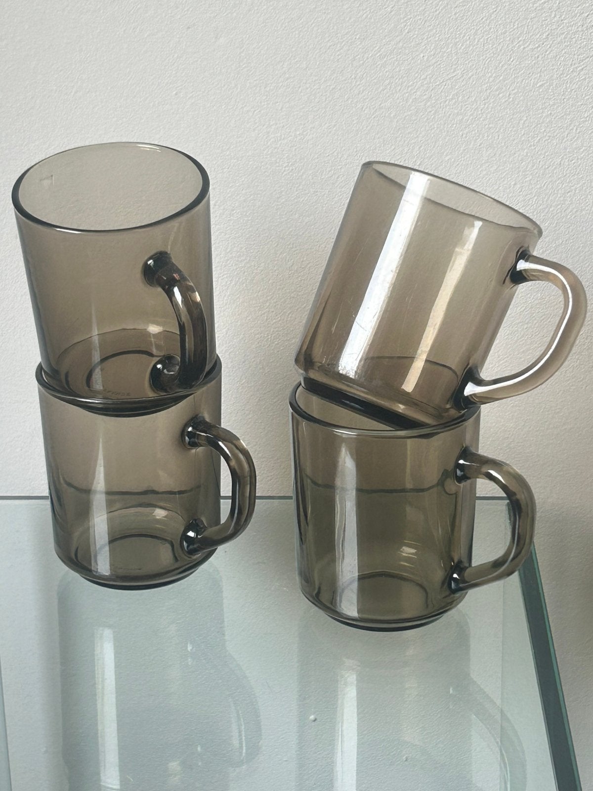 Mokken bekers Arcoroc France (set 4 st), Ophalen of Verzenden, Zo goed als nieuw