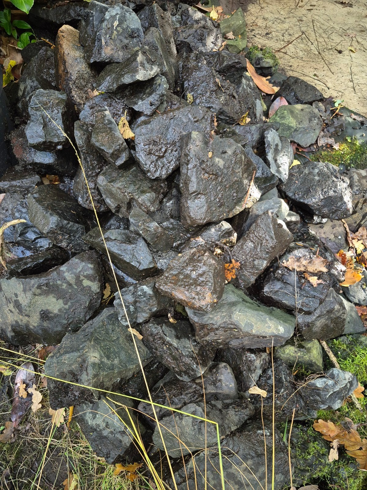 zwarte lava steen, Ophalen, Zwart, Lava, Overige typen