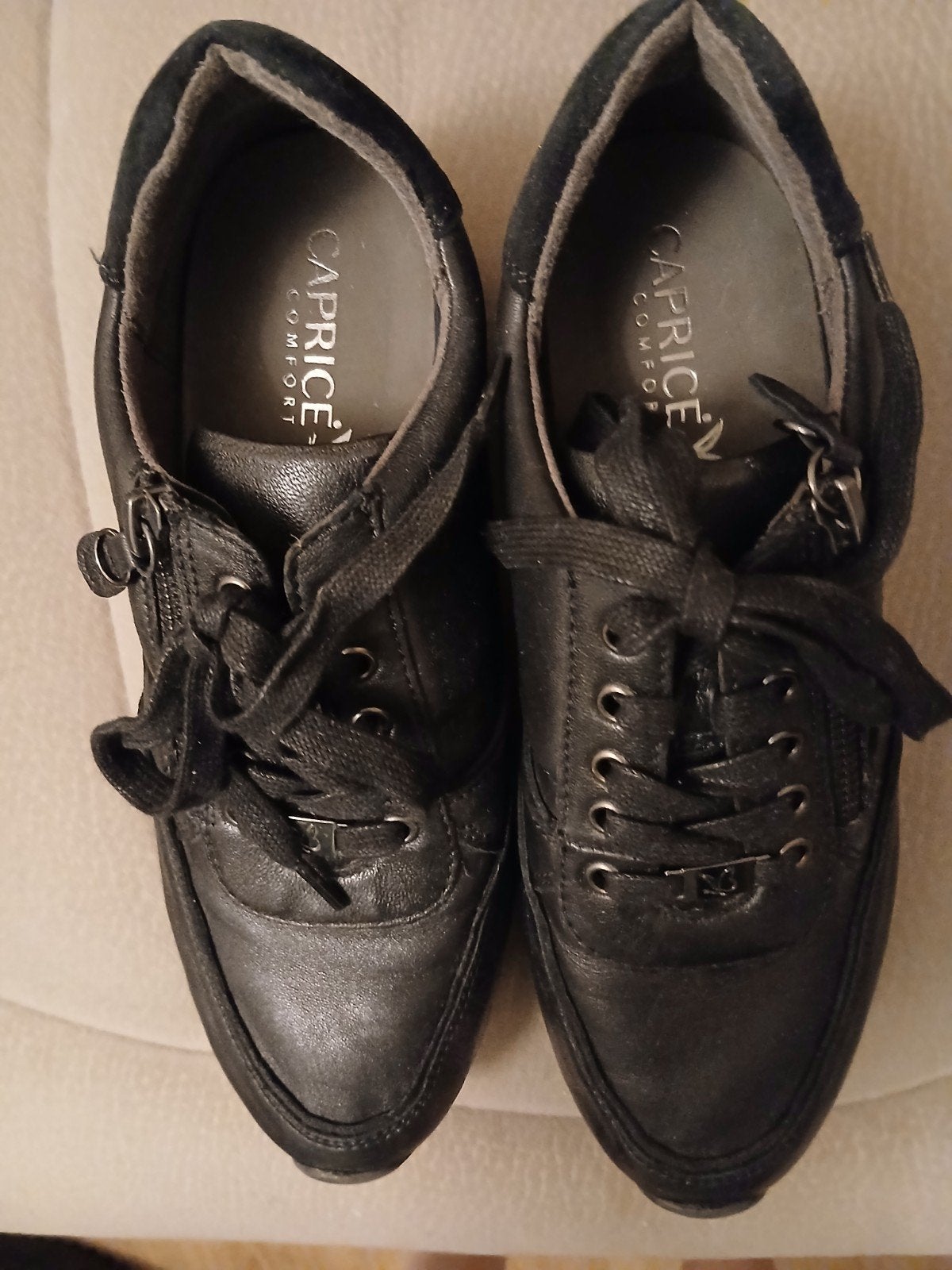 Caprice Comfort sneakers maat 36, zo goed als nieuw, Zwart, Ophalen of Verzenden, Caprice, Sneakers of Gympen