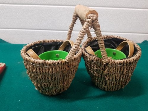 -	Bloempot dubbel touw gevlochten, Ophalen of Verzenden, 'T Olde Gre-j, Info@toldegrej.nl, Endepoelstraat 20f Didam