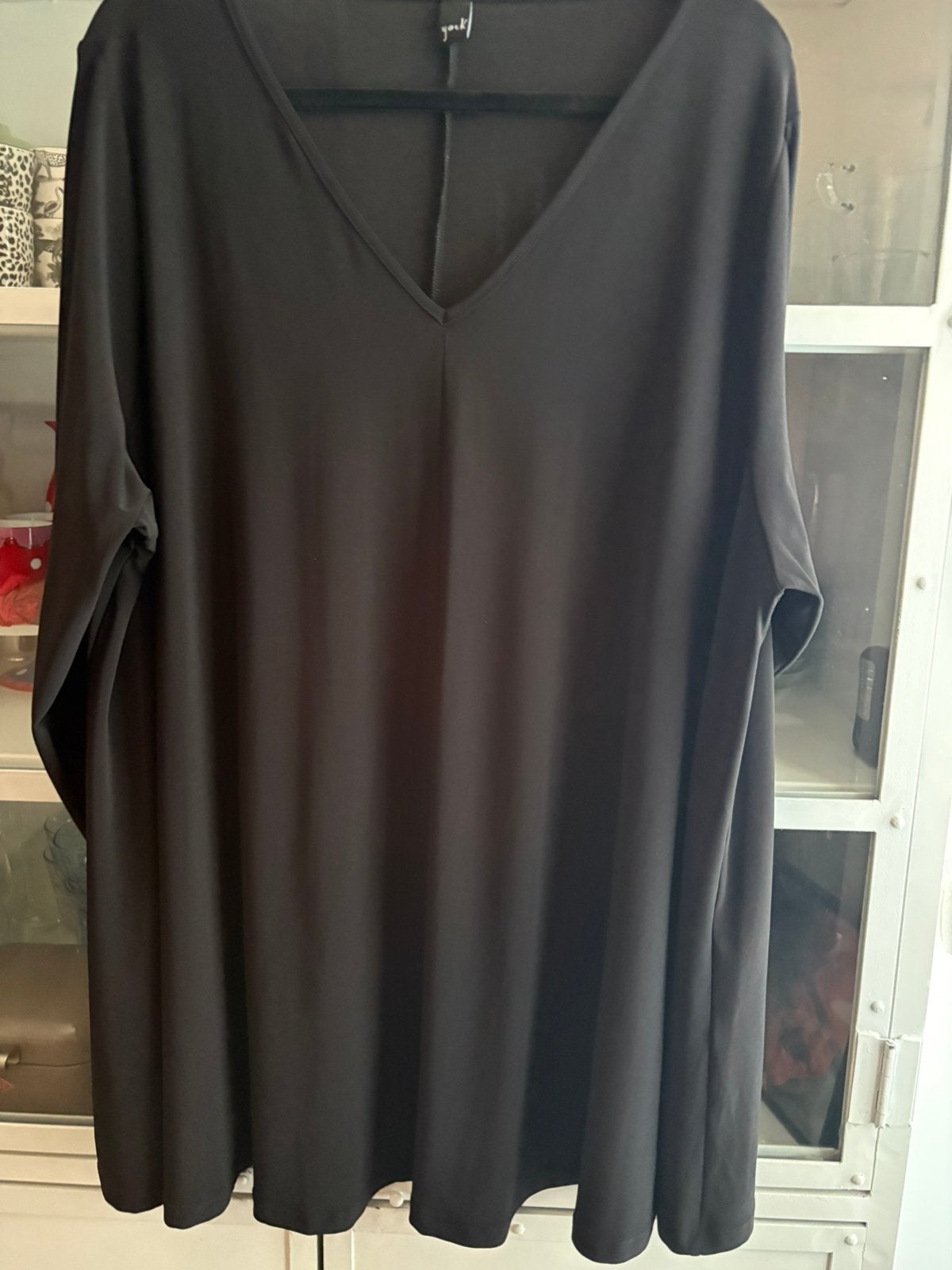 Yoek tuniek dolce zwart maat 58-60, Verzenden, Zo goed als nieuw, Zwart, Blouse of Tuniek