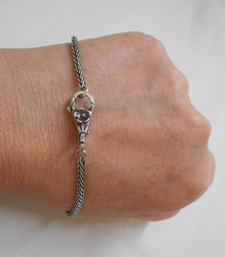 Zilveren trollbeads armband met slot nr.1652, Sieraden, Tassen en Uiterlijk, Verzenden, Zo goed als nieuw, Zilver, Zilver