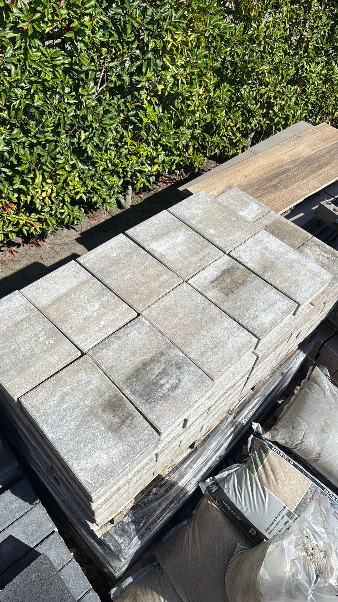 4 m2 steen 20x30x6 beige nieuw, Tuin en Terras, Tegels en Klinkers, Ophalen of Verzenden, Nieuw