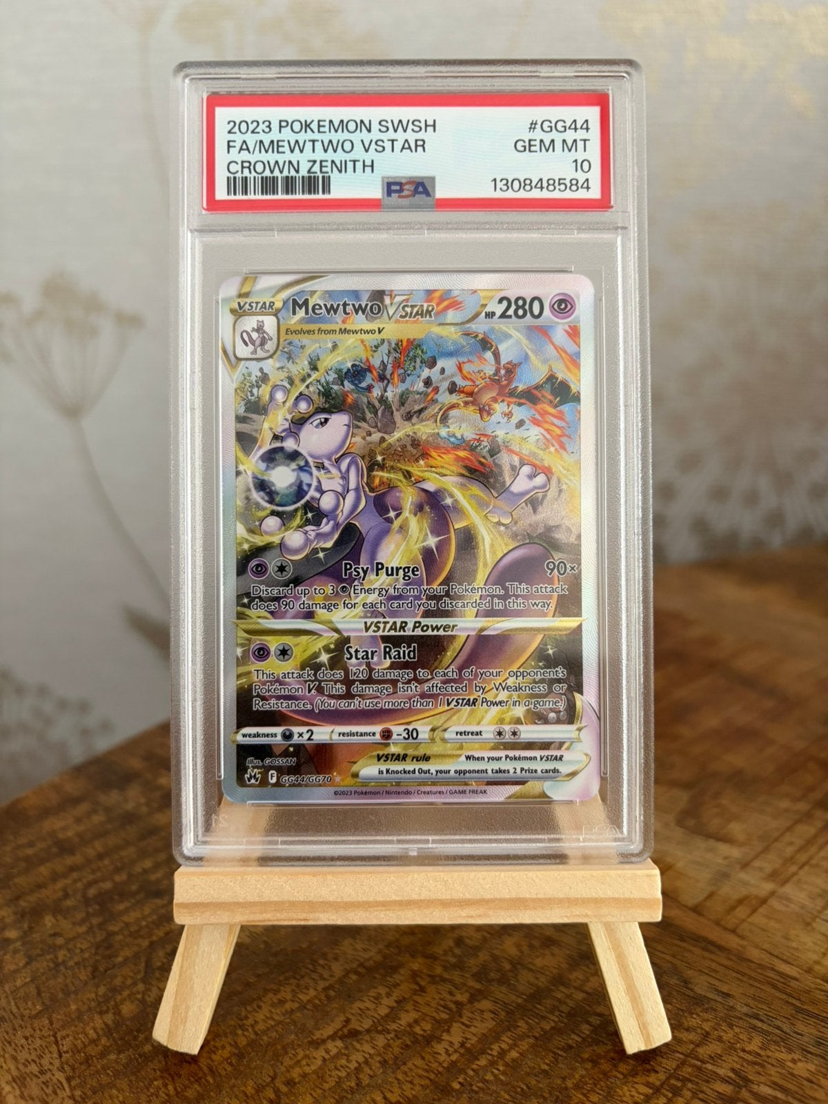 Pokemon TCG - Mewtwo Vstar #GG44 PSA 10 (Crown Zenith), Hobby en Vrije tijd, Verzamelkaartspellen | Pokémon, Ophalen of Verzenden