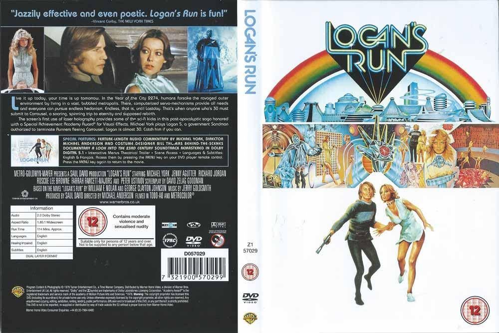 Logan’s Run 1976 DVD met Michael York, Jenny Agutter, Alle leeftijden, Ophalen of Verzenden, Zo goed als nieuw