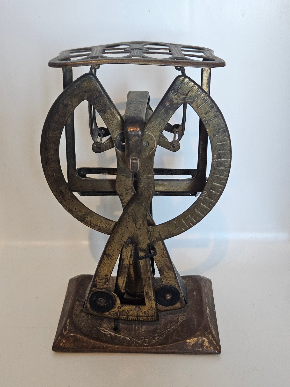 Antieke koperen brievenweger Art Nouveau Jugendstil, Verzenden