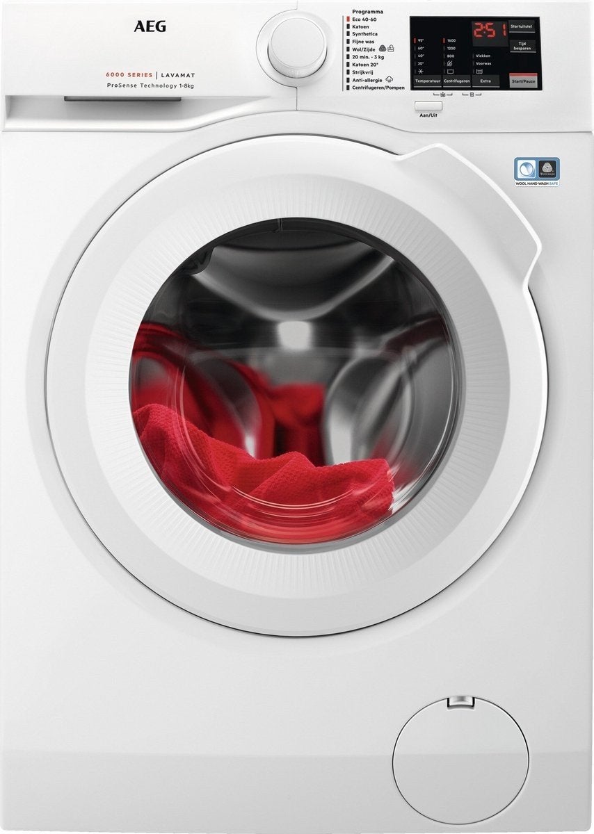 Wasmachine  als nieuw, amper gebruikt!, Ophalen, Wolwasprogramma, Zo goed als nieuw, Voorlader