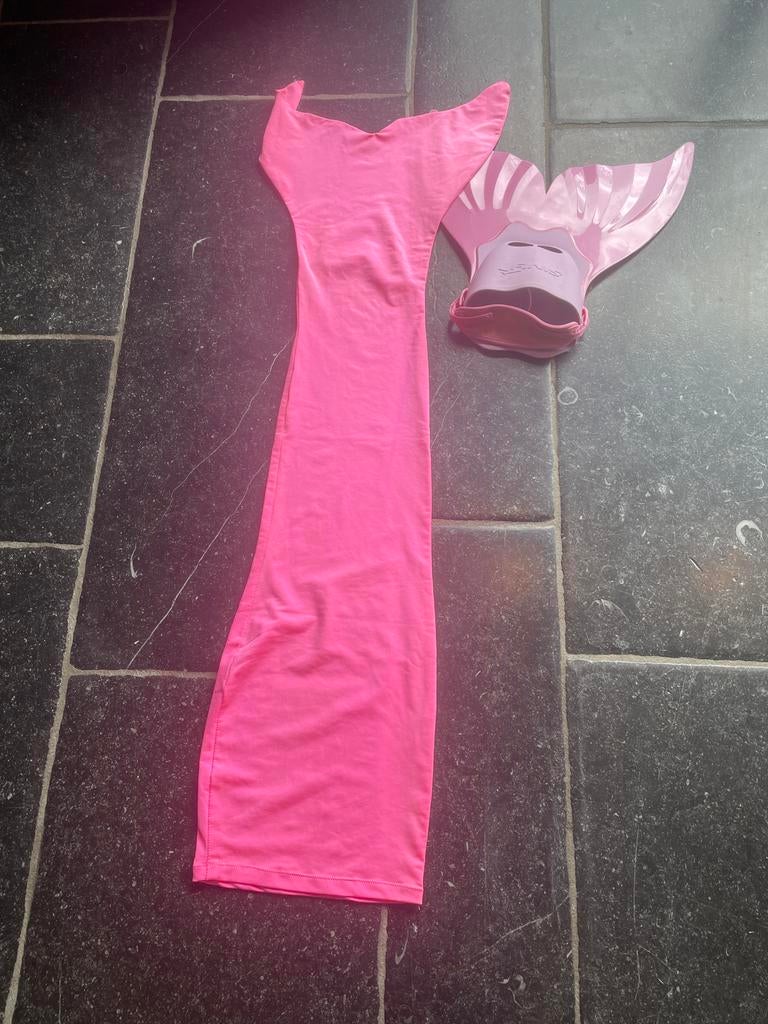 Roze Zeemeerminnenstaart met Monovin voor Kinderen, Kinderen en Baby's, Ophalen of Verzenden, Gebruikt, Meisje