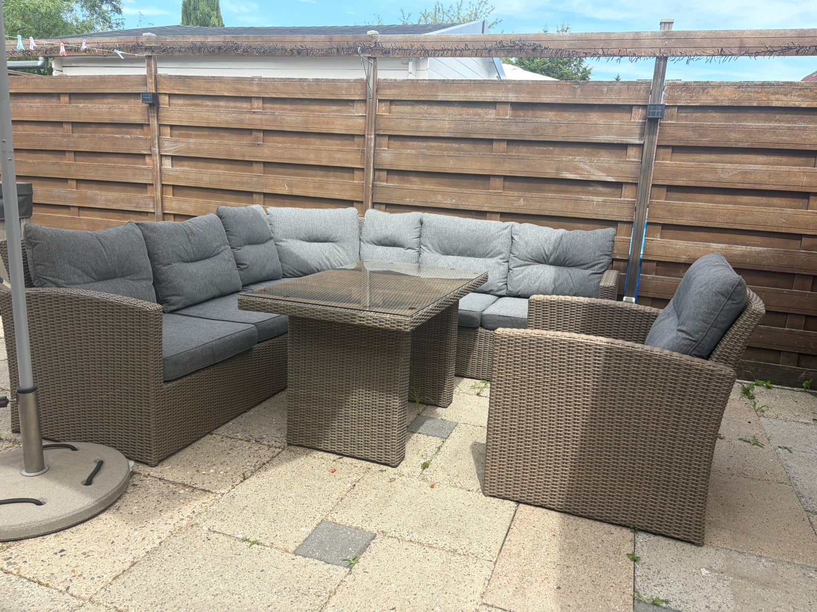 Mooie nette Lounge tuinset Merk Tierra, Ophalen, Gebruikt, Bank, Loungeset