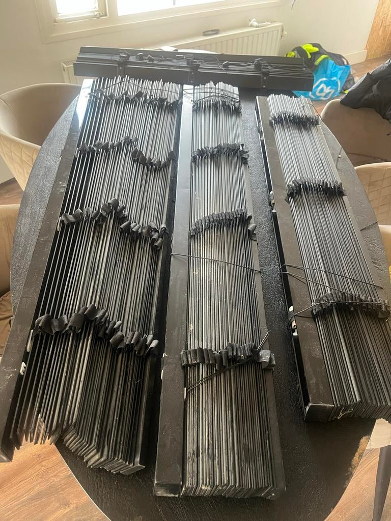 Jaloezieën zwart  hout, Ophalen of Verzenden, 25 tot 50 cm, 100 tot 150 cm