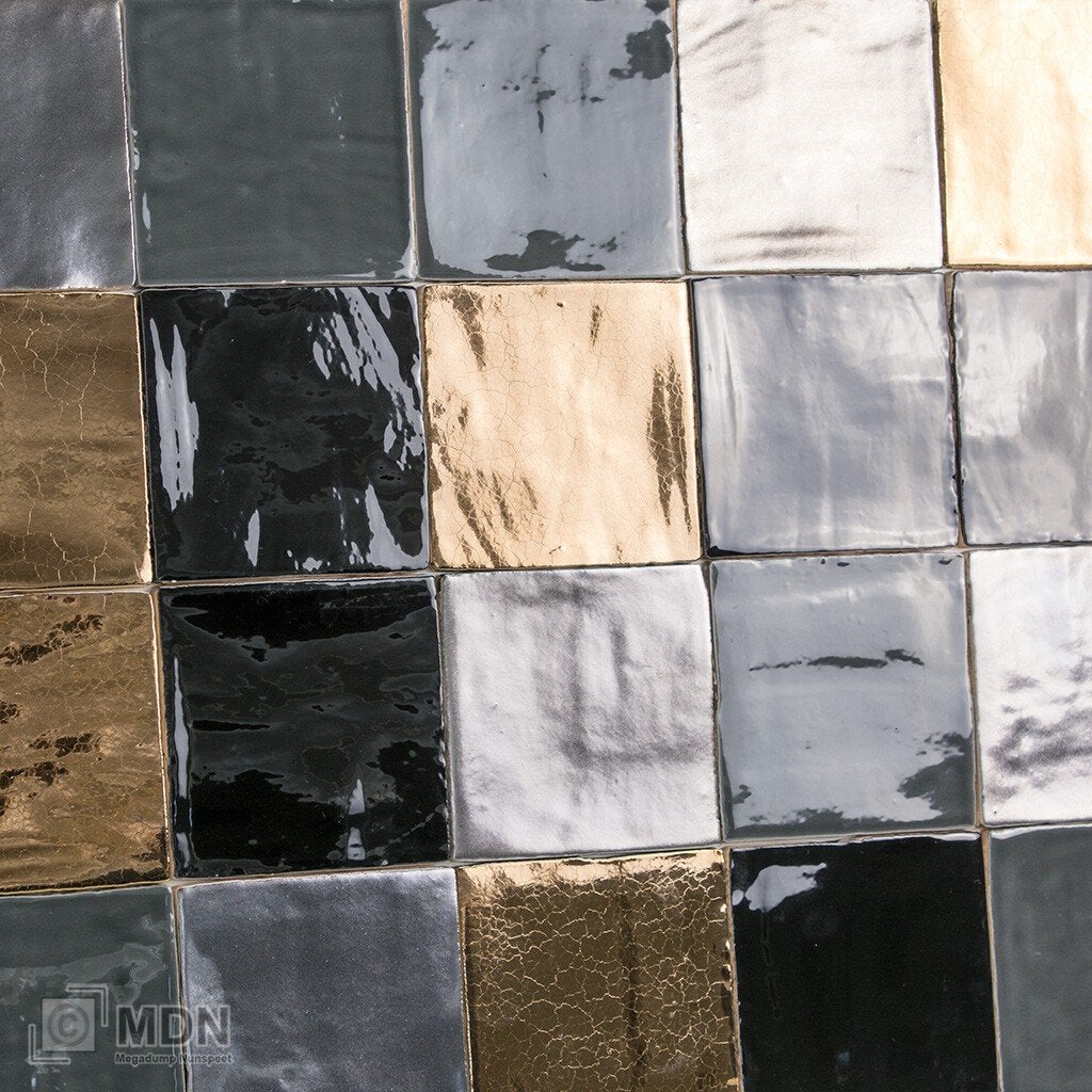 Goof's Handvormtegels 13×13 Gold, Platinum, Black en Grey, Ophalen, Overige typen, Zo goed als nieuw, Zwart