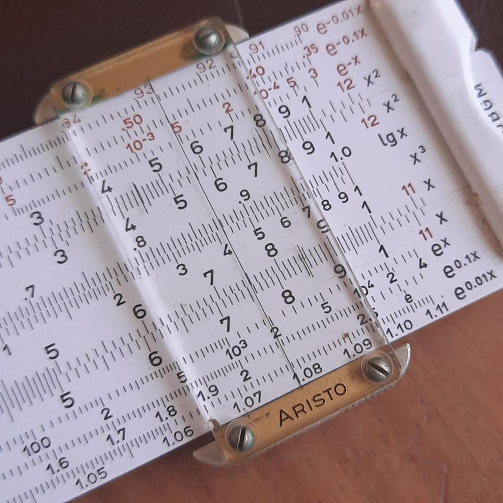 Vintage ARISTO nr. 868 Rekenlineaal in Etui, Ophalen of Verzenden