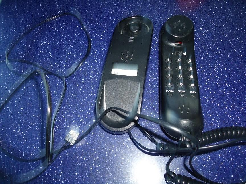 telefoon huistelefoon zwart , met snoer, Ophalen of Verzenden, Gebruikt