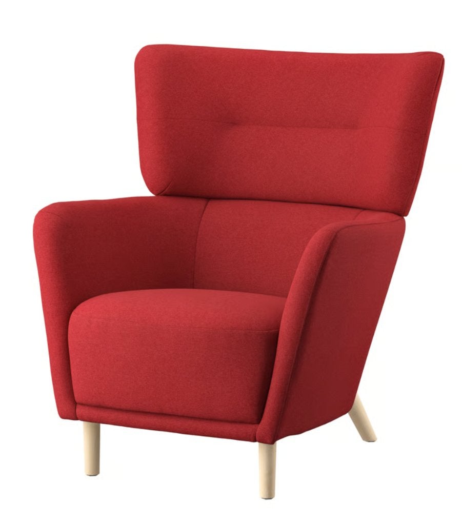 IKEA OSKARSHAMN Wing chair, Tonerud red -  Like NEW, Ophalen, Zo goed als nieuw, 75 tot 100 cm