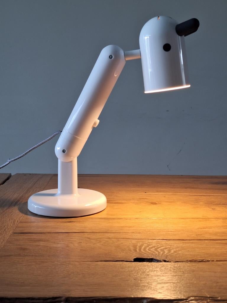 IKEA KRUX Tafellamp - Wit, verstelbaar design, Ophalen of Verzenden, Zo goed als nieuw, Modern, minimalistisch, Minder dan 50 cm