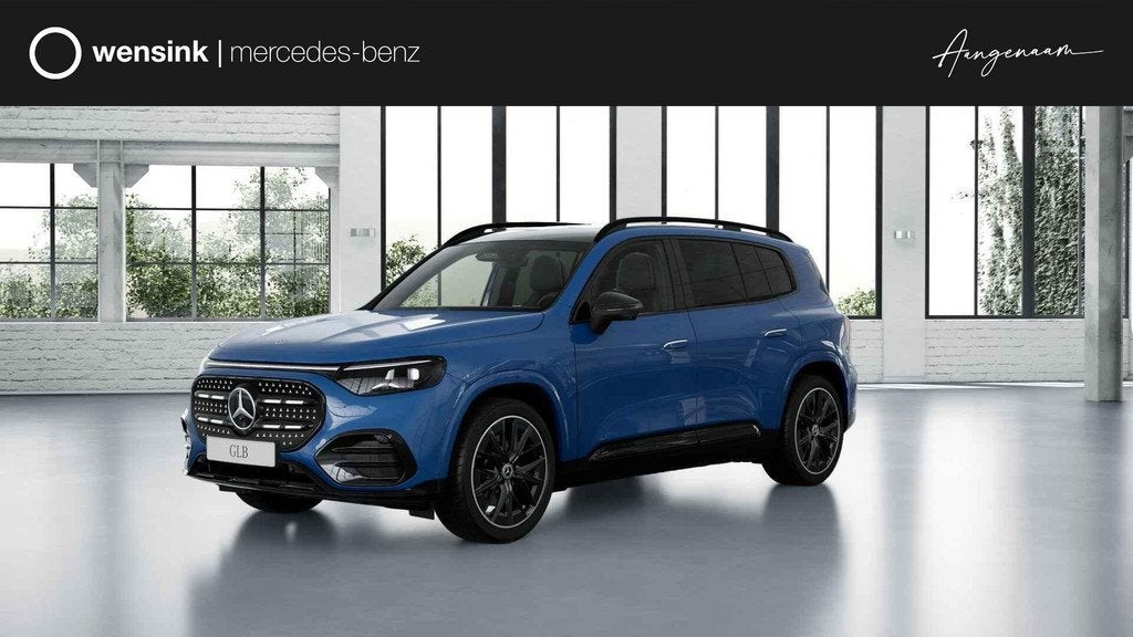 Mercedes-Benz GLB 250+ Business Solution AMG 7p. 85.5 kWh |, Auto's, Mercedes-Benz, Achterwielaandrijving, Zwart, 607 km, Blauw