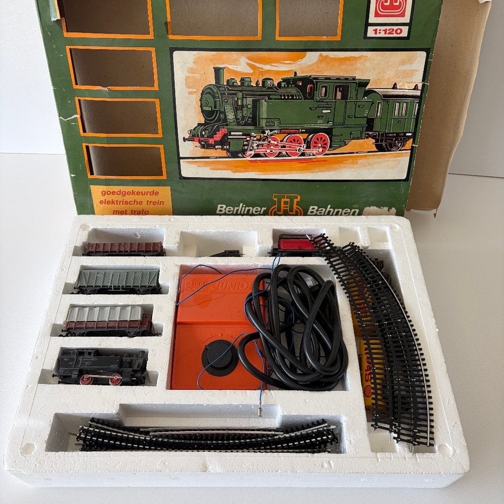 Vintage Berliner TT Bahnen Treinset 1:120 DDR, Overige merken, Gelijkstroom, Ophalen of Verzenden, Gebruikt